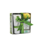 Gift box with hand & body cream donkey milk 50ml + soap 100gr + sponge - Image 2